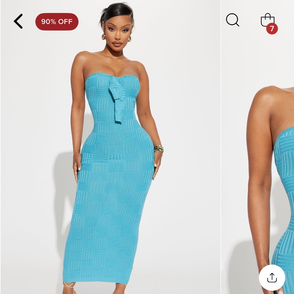Fendi inspird maxi dress- fashion nova christine maxi dress aqua